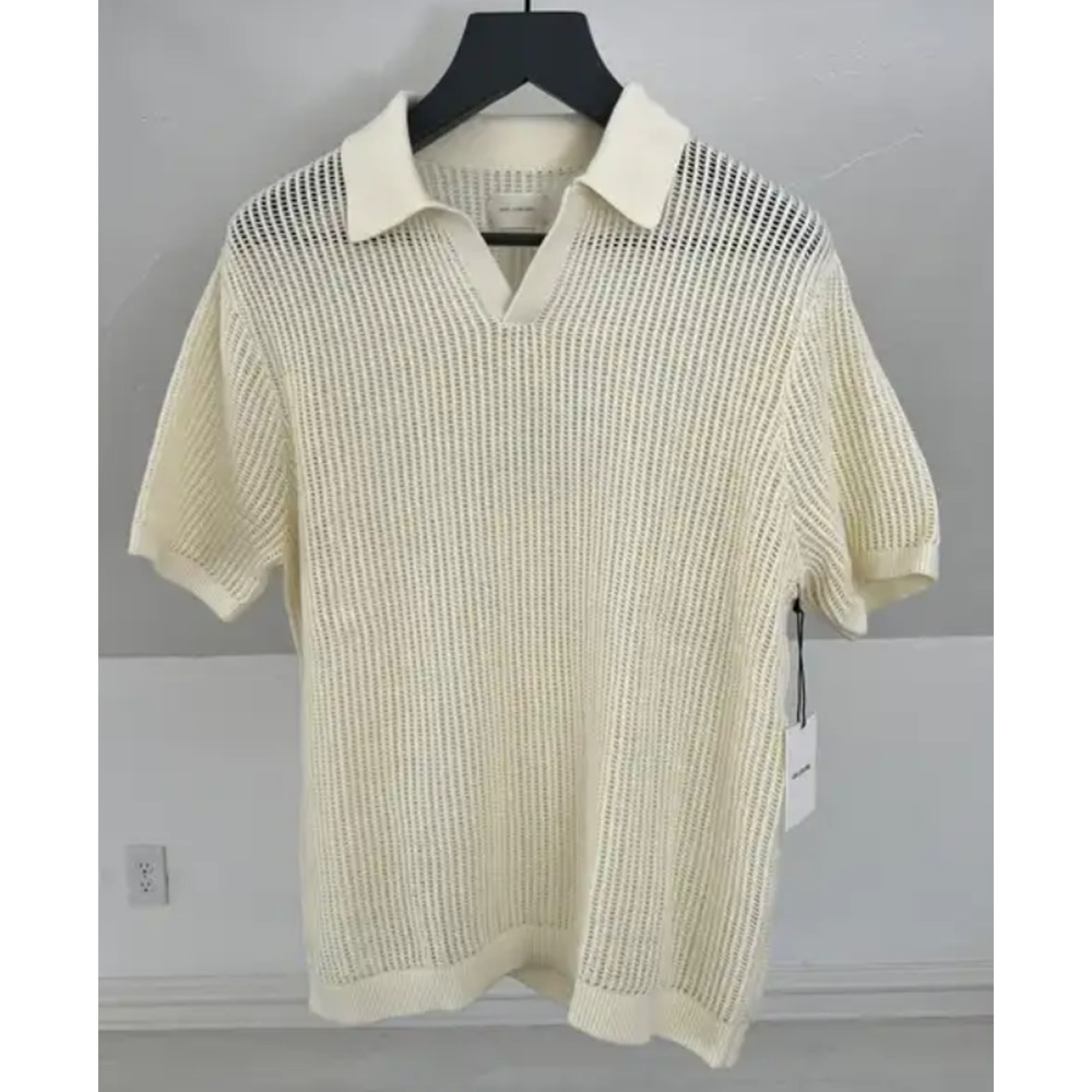 Aime Leon Dore Mesh Knit Polo 2023- Cream